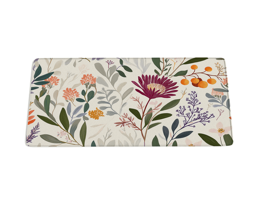 Botanical Flower Desk Mat - Custom Mouse Pad