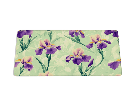 Iris Flower Desk Mat - Custom Mouse Pad